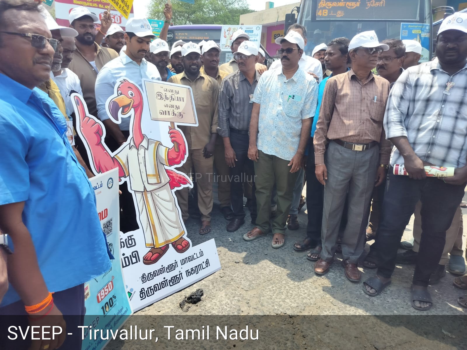 Human Chain for Voting Awareness